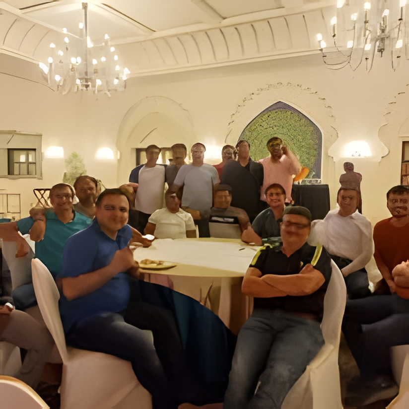 Corporate and professional gathering with live entertainment