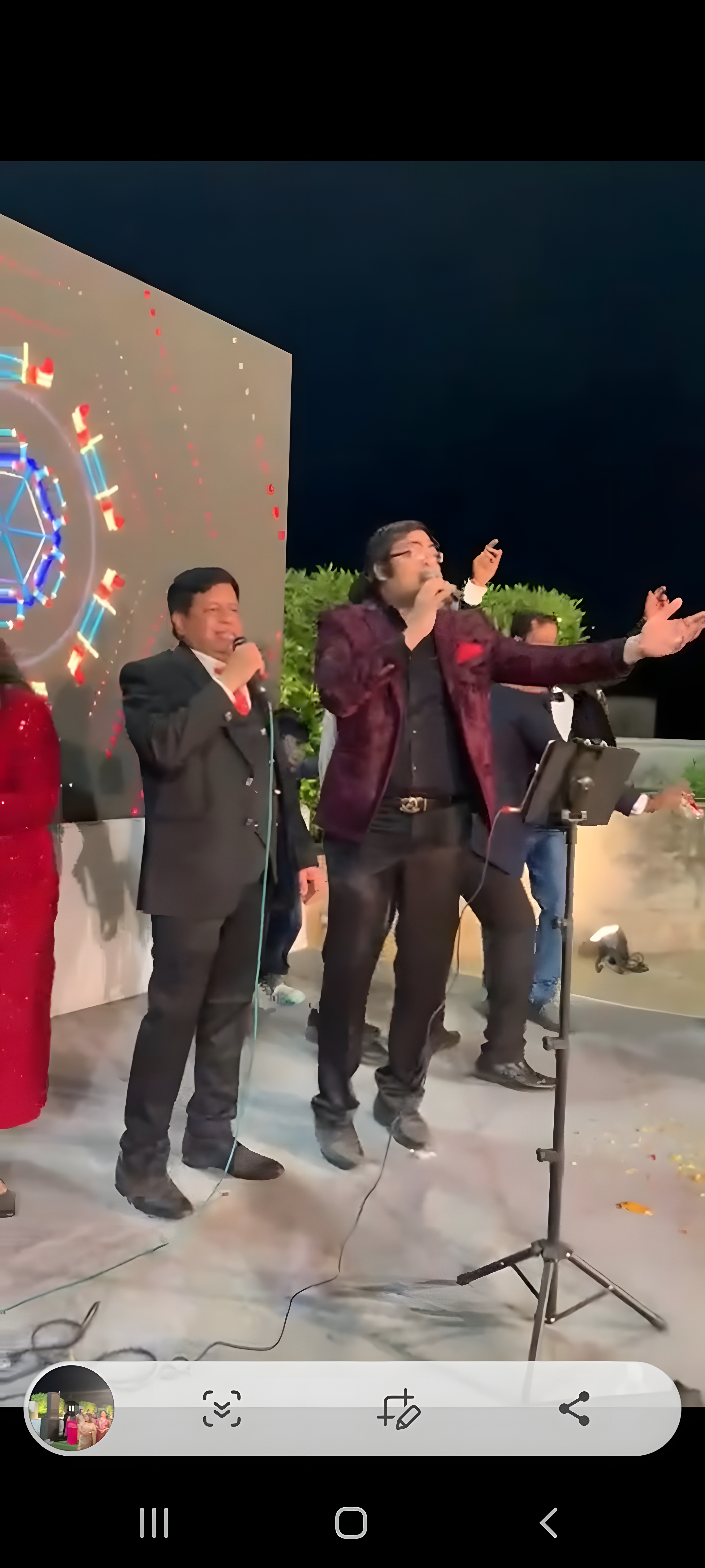 Wedding Sangeet celebration with live singer